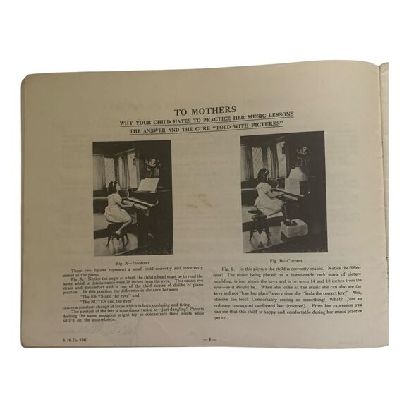 Vintage 1937 Very First Piano Book Songbook Sheet Music The Boston Music Co. - Picture 9 of 14